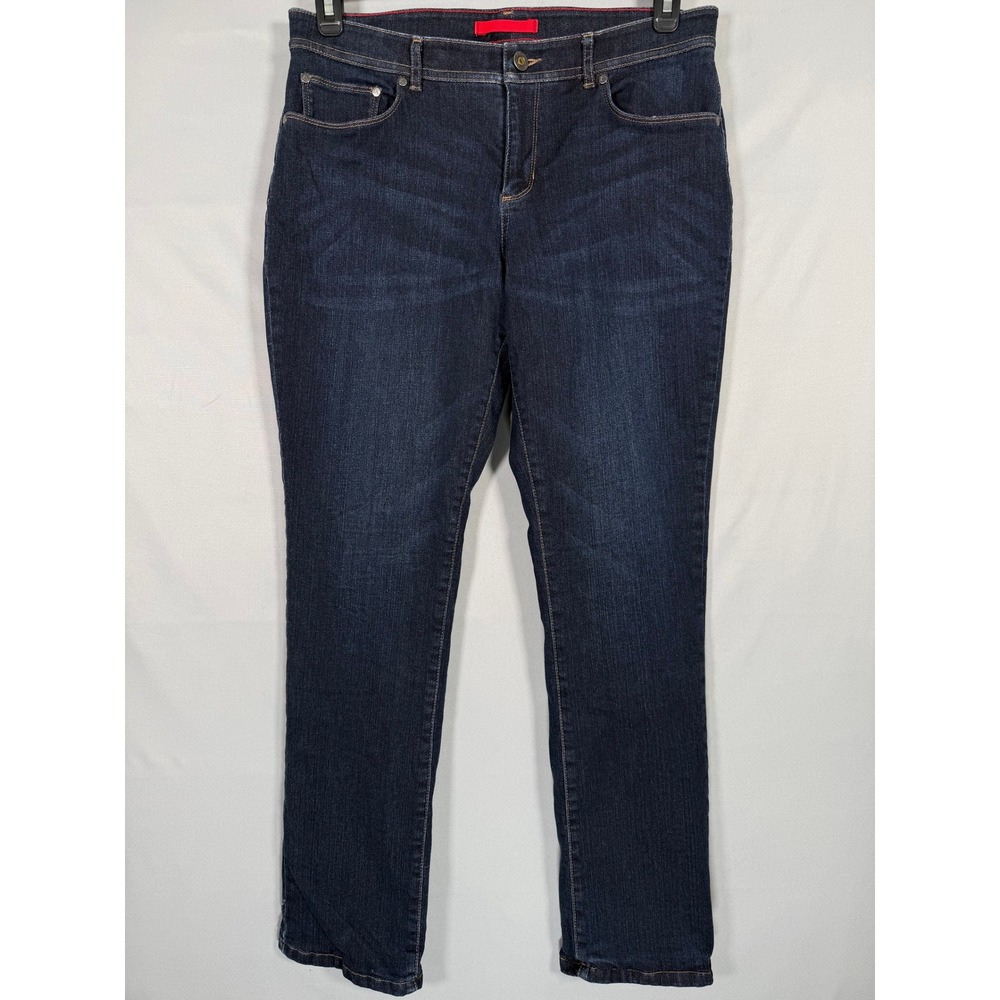 LL Bean Flannel Lined Jeans Dark Wash Straight‎ Leg Denim 33x30